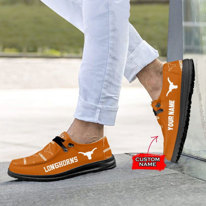NCAA Texas Longhorns Hey Dude Shoes Wally Lace Up Loafers Moccasin Slippers HDS1220