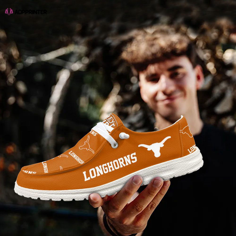 NCAA Texas Longhorns Hey Dude Shoes Wally Lace Up Loafers Moccasin Slippers HDS1220 NCAA Texas Longhorns Hey Dude Shoes Wally Lace Up Loafers Moccasin Slippers HDS1220