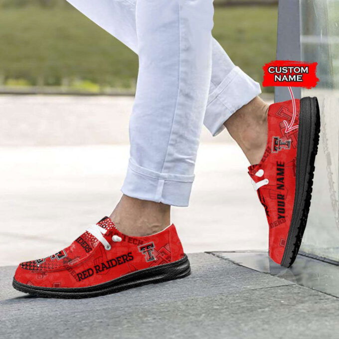 NCAA Texas Tech Red Raiders Hey Dude Shoes Wally Lace Up Loafers Moccasin Slippers
