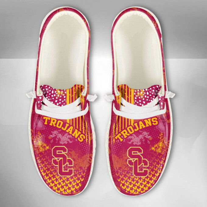 NCAA USC Trojans Hey Dude Shoes Wally Lace Up Loafers Moccasin Slippers