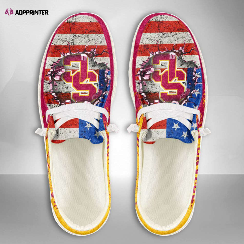NCAA USC Trojans Hey Dude Shoes Wally Lace Up Loafers Moccasin Slippers NCAA USC Trojans Hey Dude Shoes Wally Lace Up Loafers Moccasin Slippers
