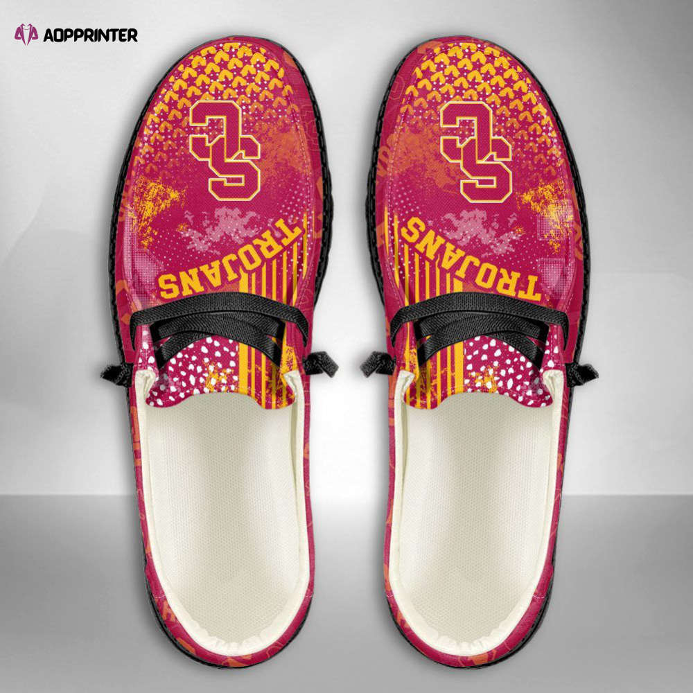 NCAA USC Trojans Hey Dude Shoes Wally Lace Up Loafers Moccasin Slippers NCAA USC Trojans Hey Dude Shoes Wally Lace Up Loafers Moccasin Slippers