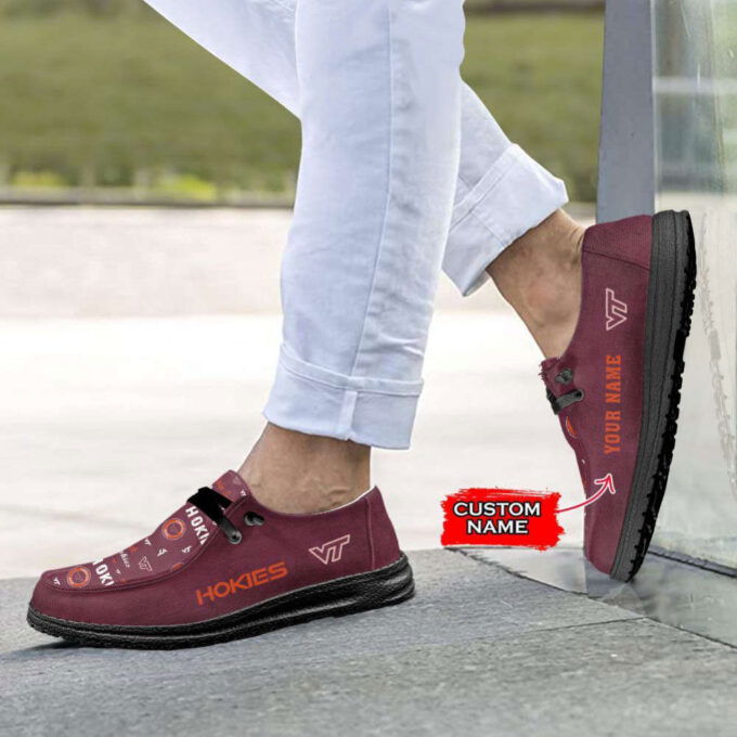 NCAA Virginia Tech Hokies Hey Dude Shoes Wally Lace Up Loafers Moccasin Slippers