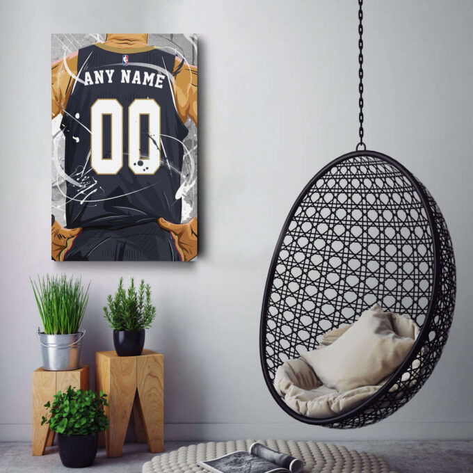 New Orleans Pelicans Jersey NBA Personalized Jersey Custom Name and Number Canvas Wall Art  Print Home Decor Framed Poster Man Cave Gift