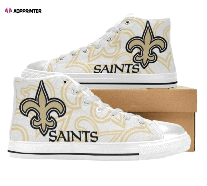 New Orleans Saints NFL Football Custom Canvas High Top Shoes
