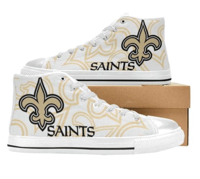 New Orleans Saints NFL Football Custom Canvas High Top Shoes