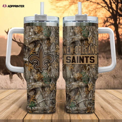New Orleans Saints NFL Hunting Tumbler Stanley Tumbler 40oz