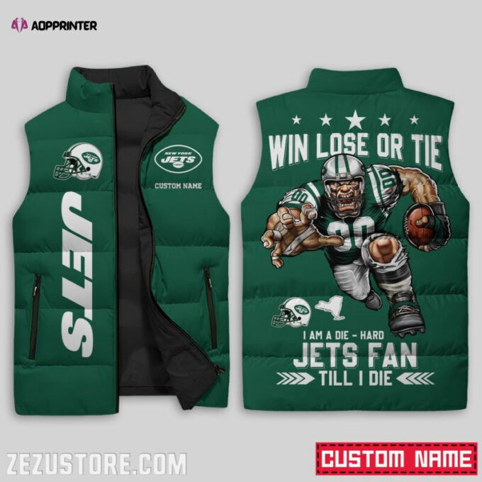 New York Jets NFL Sleeveless Puffer Jacket Custom For Fans Gifts
