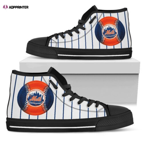 Cart 2 New York Mets MLB Baseball Custom Canvas High Top Shoes HT1158
