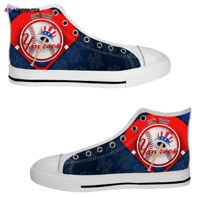 New York Yankees MLB Baseball Custom Canvas High Top Shoes HT1084