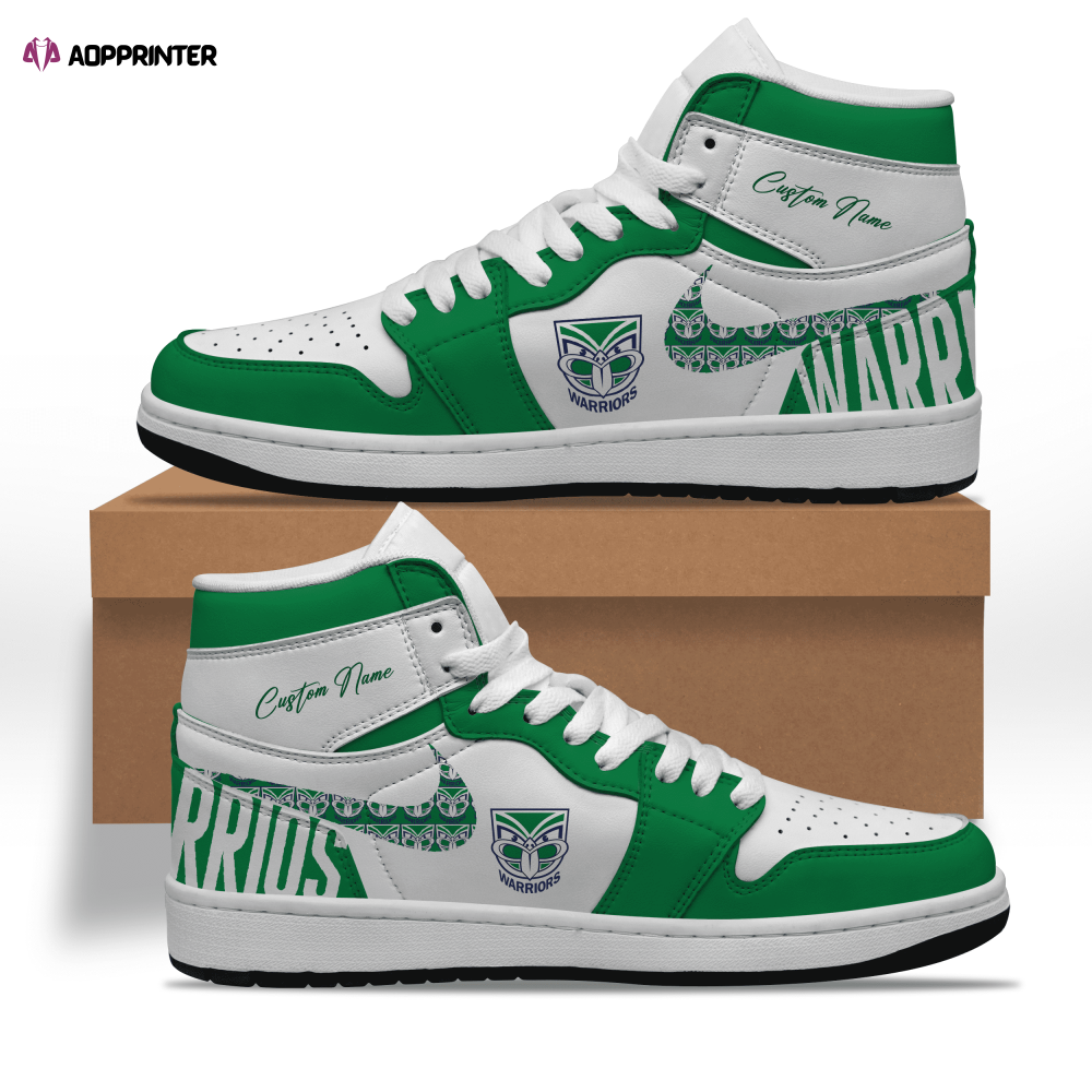 New Zealand Warriors NRL Air Jordan 1 Sneakers High Top For Fans New Zealand Warriors NRL Air Jordan 1 Sneakers High Top For Fans
