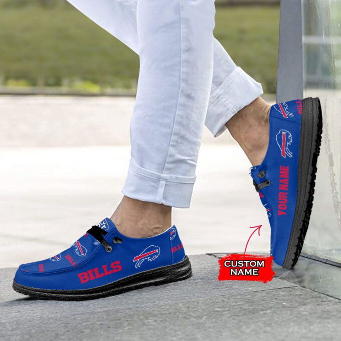 NFL Buffalo Bills Hey Dude Shoes Wally Lace Up Loafers Moccasin Slippers HDS0137