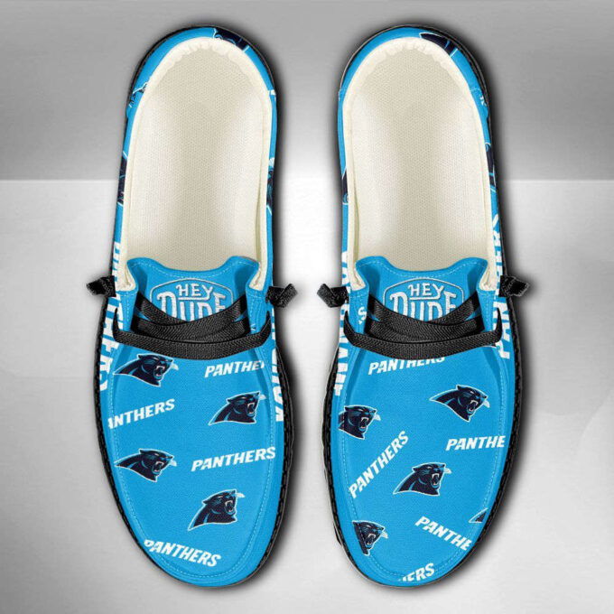 NFL Carolina Panthers Hey Dude Shoes Wally Lace Up Loafers Moccasin Slippers