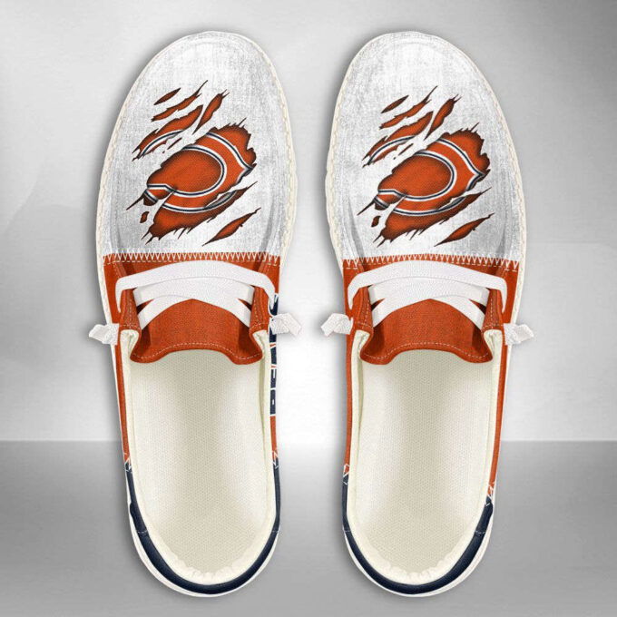 NFL Chicago Bears Hey Dude Shoes Wally Lace Up Loafers Moccasin Slippers Fan Gifts