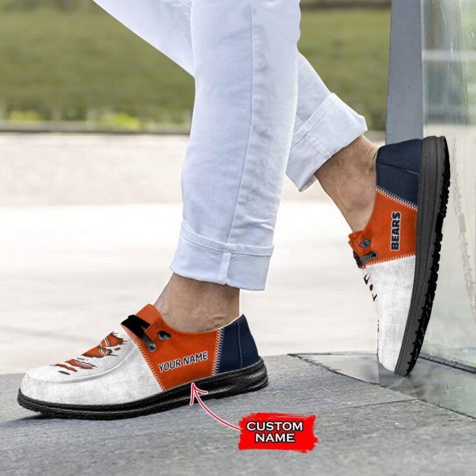 NFL Chicago Bears Hey Dude Shoes Wally Lace Up Loafers Moccasin Slippers Fan Gifts