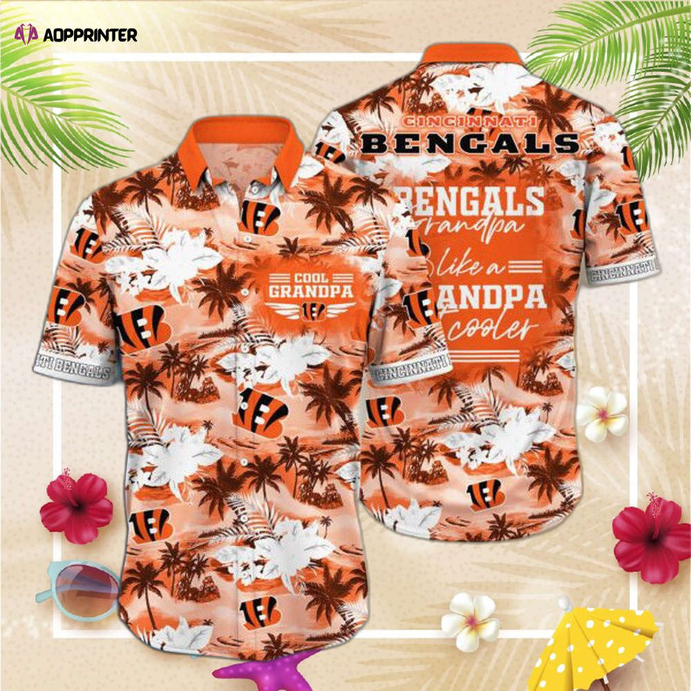 NFL Cincinnati Bengals Hawaiian Shirt For Grandparent NFL Cincinnati Bengals Hawaiian Shirt For Grandparent