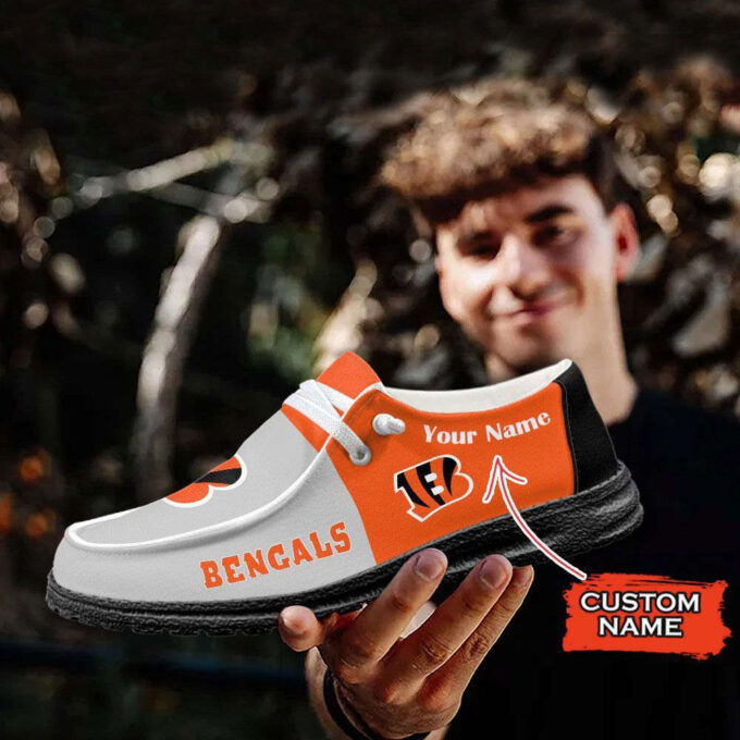 NFL Cincinnati Bengals Hey Dude Shoes Wally Lace Up Loafers Moccasin Slippers
