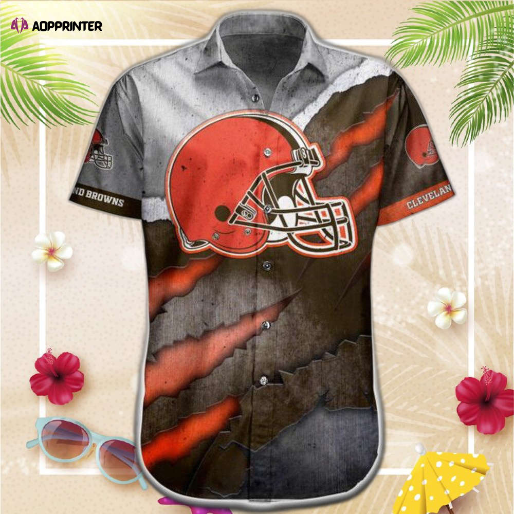 NFL Cleveland Browns Hawaiian Shirt Short For Fans NFL Cleveland Browns Hawaiian Shirt Short For Fans