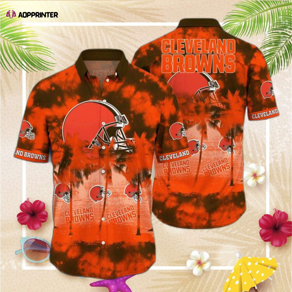 NFL Cleveland Browns Hawaiian Shirt Short Style For Men Women NFL Cleveland Browns Hawaiian Shirt Short Style For Men Women