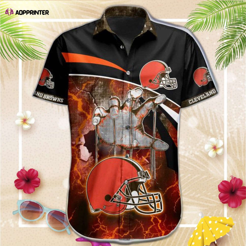 NFL Cleveland Browns Hawaiian Shirt Short Summer NFL Cleveland Browns Hawaiian Shirt Short Summer