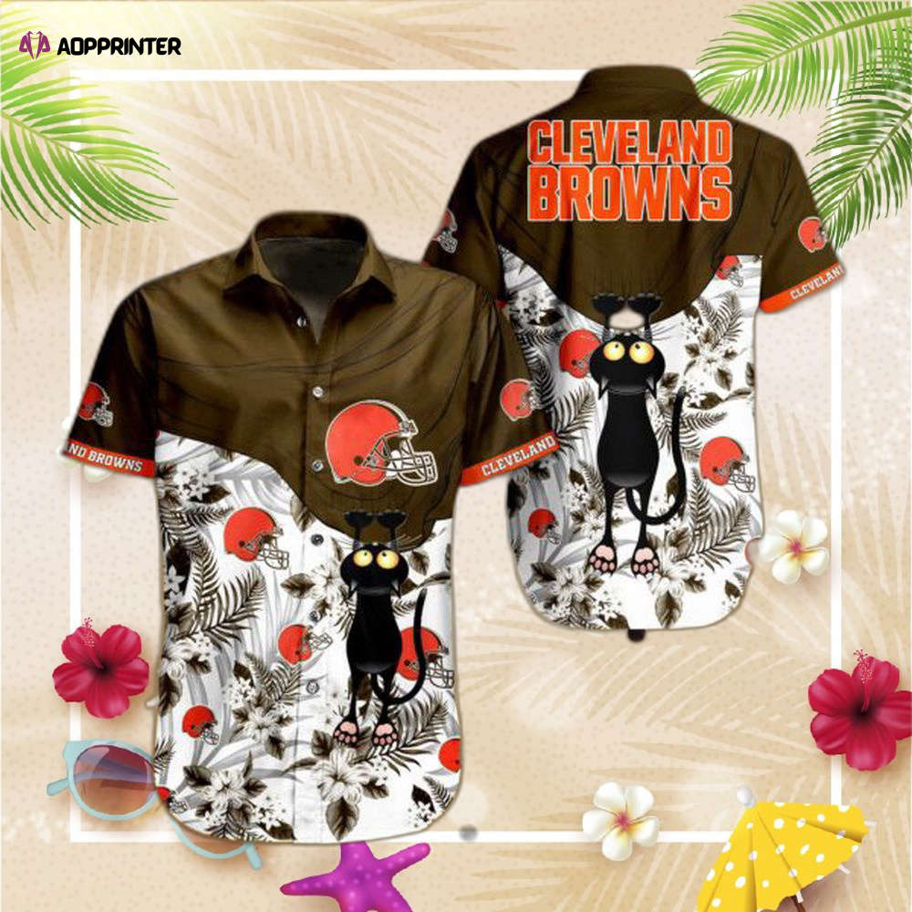 NFL Cleveland Browns Hawaiian Shirt Short Summer NFL Cleveland Browns Hawaiian Shirt Short Summer