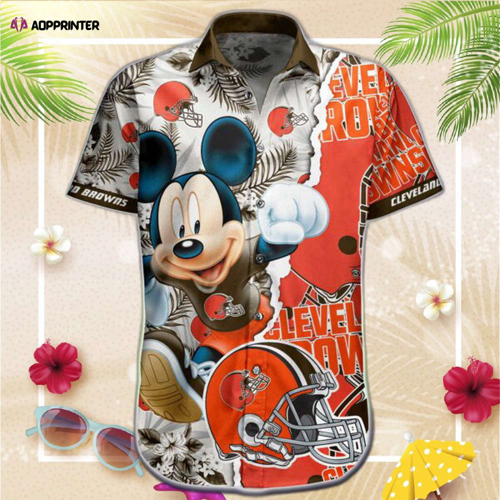 NFL Cleveland Browns Hawaiian Shirt short Summer NFL Cleveland Browns Hawaiian Shirt short Summer