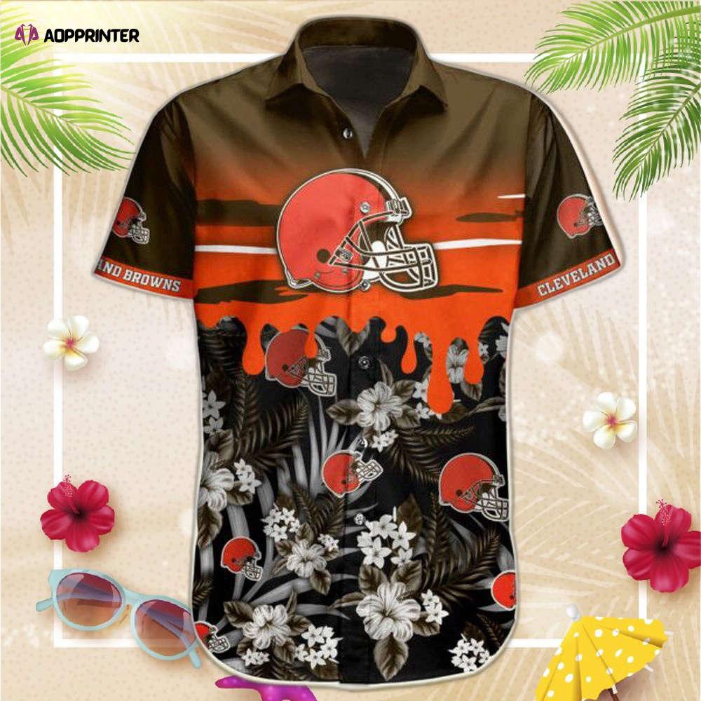 NFL Cleveland Browns Hawaiian Shirt Short Summer Trending NFL Cleveland Browns Hawaiian Shirt Short Summer Trending