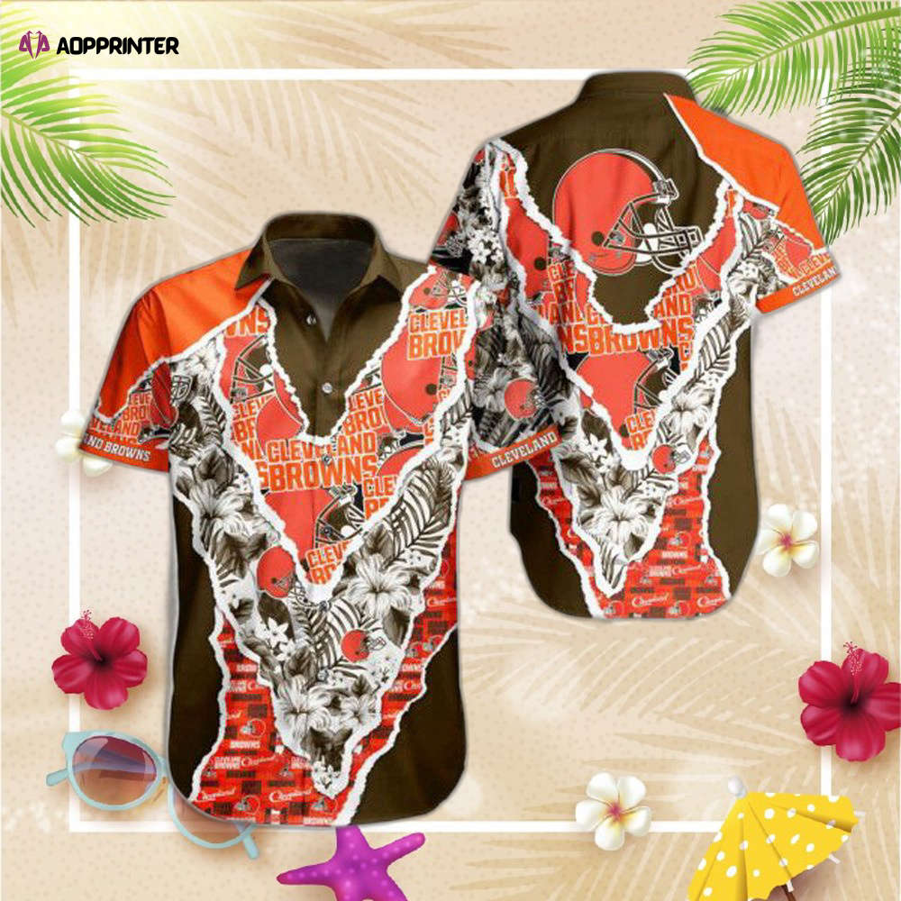 NFL Cleveland Browns Hawaiian Shirt Summer NFL Cleveland Browns Hawaiian Shirt Summer