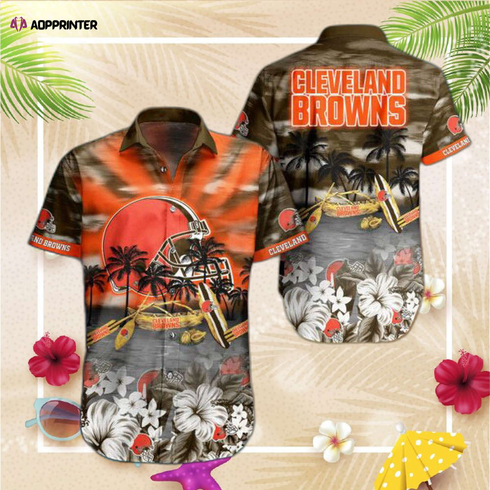 NFL Cleveland Browns Hawaiian Shirt Summer FVJ3 NFL Cleveland Browns Hawaiian Shirt Summer FVJ3