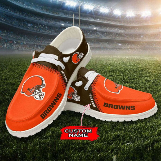 NFL Cleveland Browns Hey Dude Shoes Wally Lace Up Loafers Moccasin Slippers