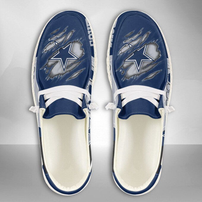 NFL Dallas Cowboys Hey Dude Shoes Wally Lace Up Loafers Moccasin Slippers HDS0258