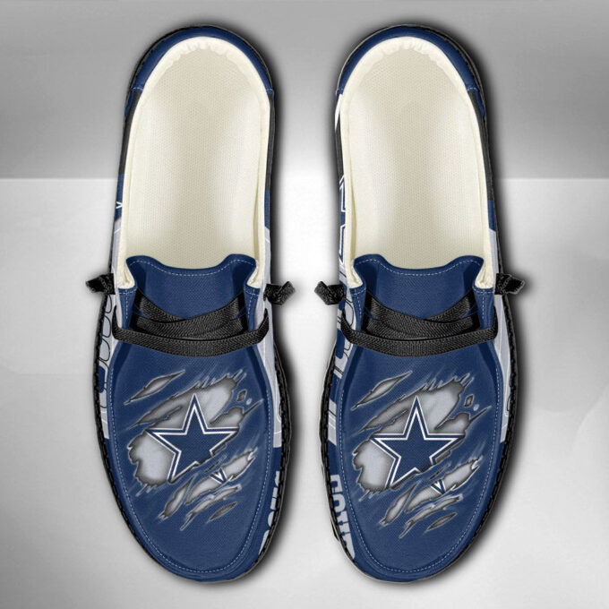NFL Dallas Cowboys Hey Dude Shoes Wally Lace Up Loafers Moccasin Slippers HDS0258