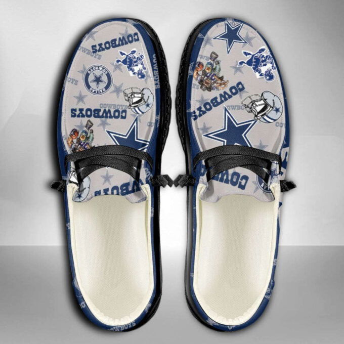 NFL Dallas Cowboys Hey Dude Shoes Wally Lace Up Loafers Moccasin Slippers HDS0264