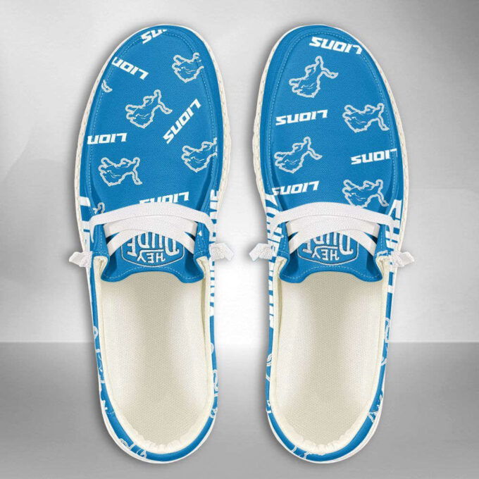 NFL Detroit Lions Hey Dude Shoes Wally Lace Up Loafers Moccasin Slippers HDS0277