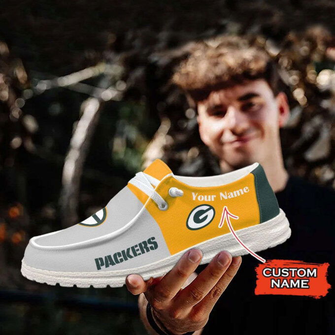 NFL Green Bay Packers Hey Dude Shoes Wally Lace Up Loafers Moccasin Slippers HDS0394
