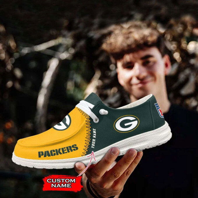 NFL Green Bay Packers Hey Dude Shoes Wally Lace Up Loafers Moccasin Slippers