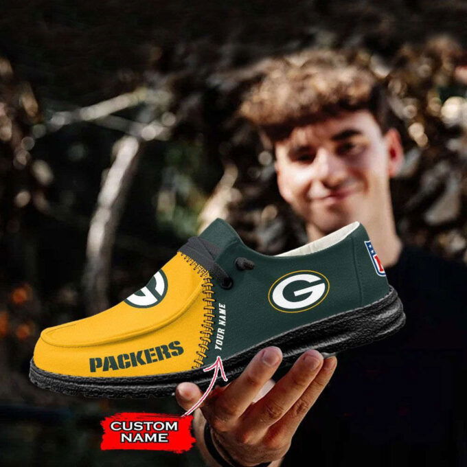NFL Green Bay Packers Hey Dude Shoes Wally Lace Up Loafers Moccasin Slippers