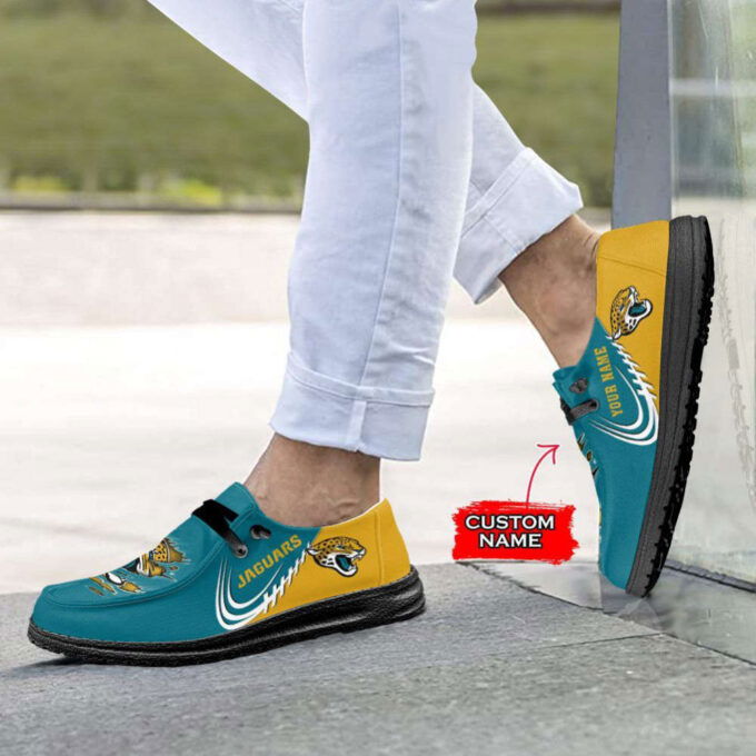 NFL Jacksonville Jaguars Hey Dude Shoes Wally Lace Up Loafers Moccasin Slippers HDS0480