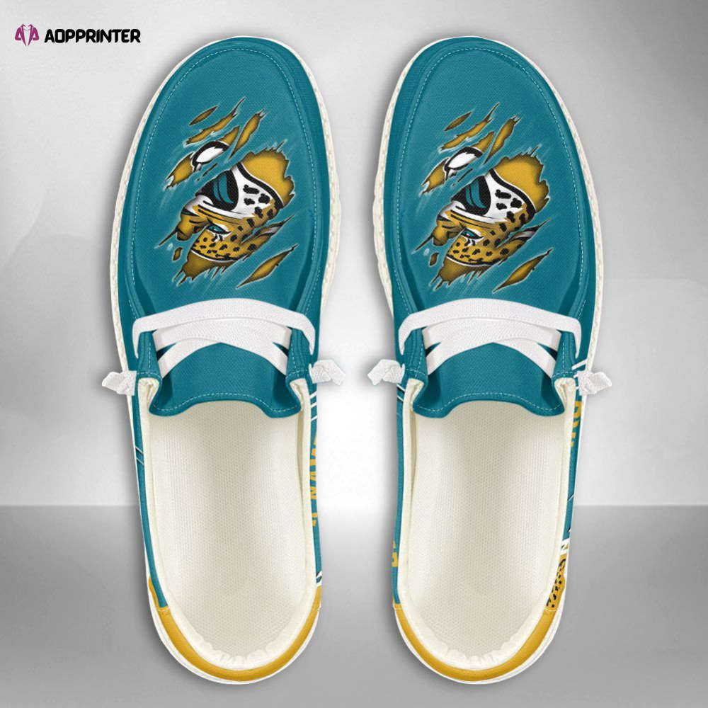 NFL Jacksonville Jaguars Hey Dude Shoes Wally Lace Up Loafers Moccasin Slippers HDS0480 NFL Jacksonville Jaguars Hey Dude Shoes Wally Lace Up Loafers Moccasin Slippers HDS0480