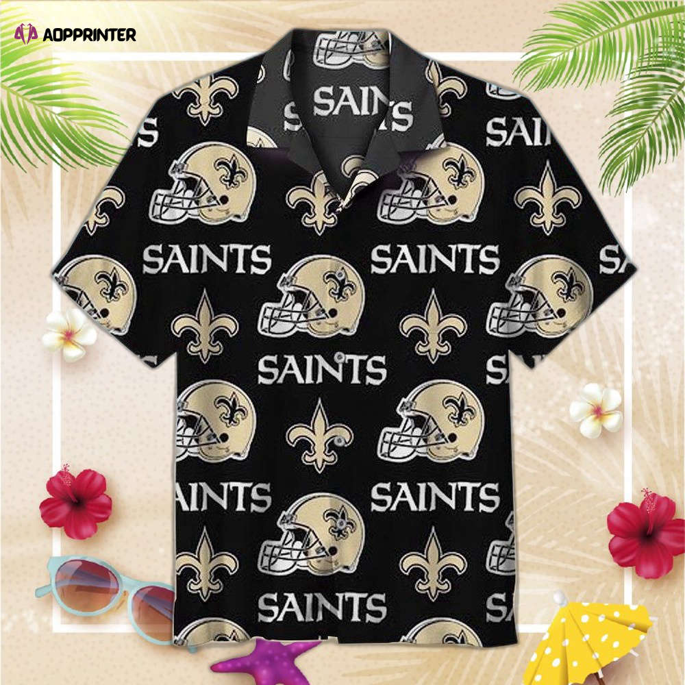 NFL New Orleans Saints Logo Hawaiian Shirt NFL New Orleans Saints Logo Hawaiian Shirt