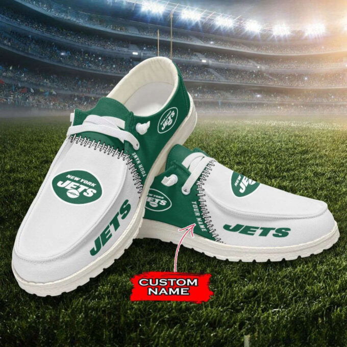 NFL New York Jets Hey Dude Shoes Wally Lace Up Loafers Moccasin Slippers