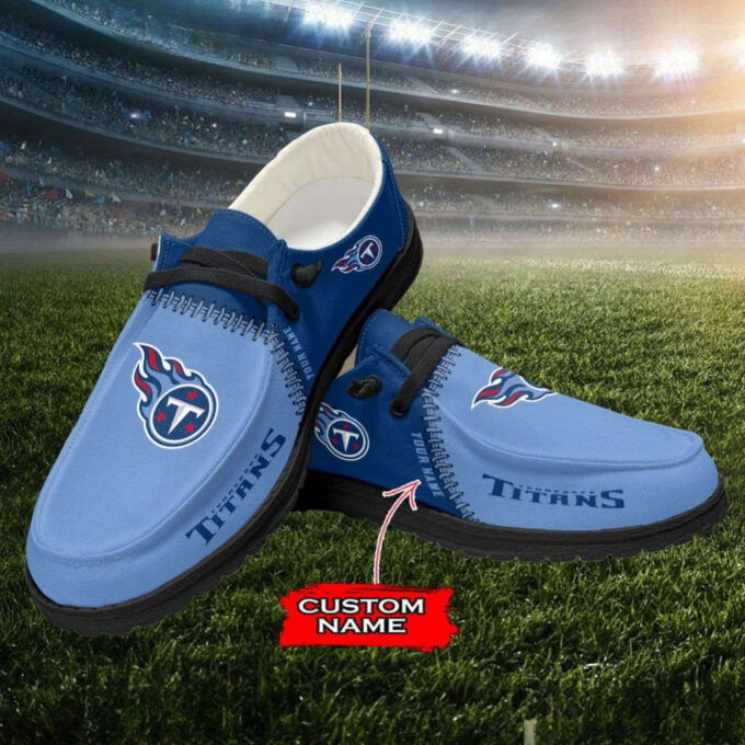 NFL Tennessee Titans Hey Dude Shoes Wally Lace Up Loafers Moccasin Slippers