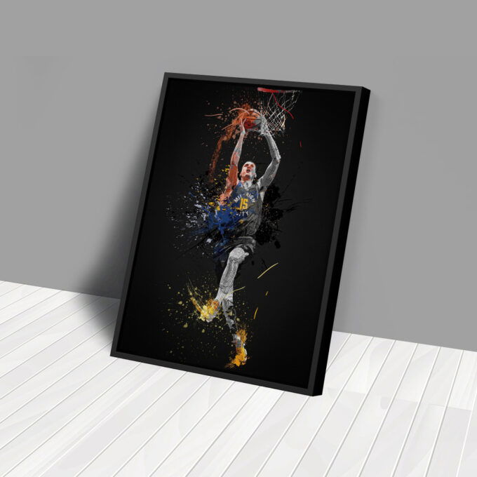 Nikola Jokic Art Dunk Denver Nuggets NBA Wall Art Home Decor Hand Made Poster Canvas Print