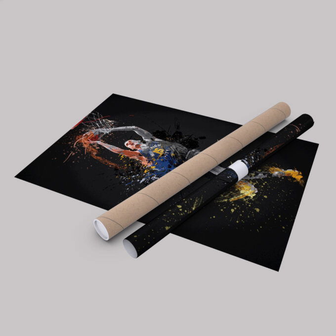 Nikola Jokic Art Dunk Denver Nuggets NBA Wall Art Home Decor Hand Made Poster Canvas Print
