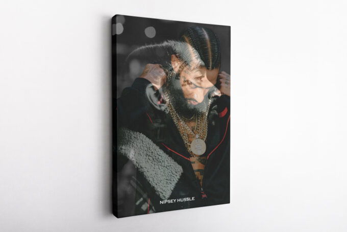 Nipsey Hussle American Rapper Unique Canvas Unique Design Wall Art Print Hand Made Ready to Hang Custom Design