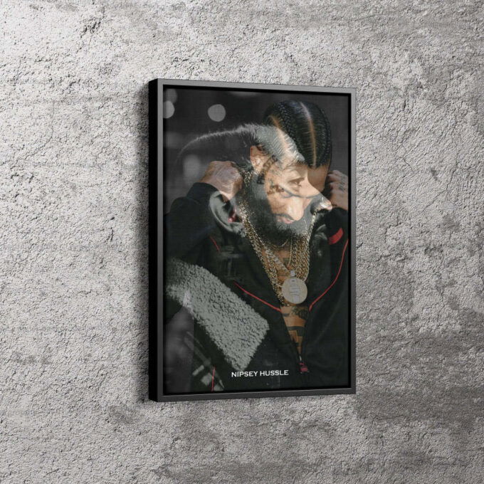 Nipsey Hussle American Rapper Unique Canvas Unique Design Wall Art Print Hand Made Ready to Hang Custom Design