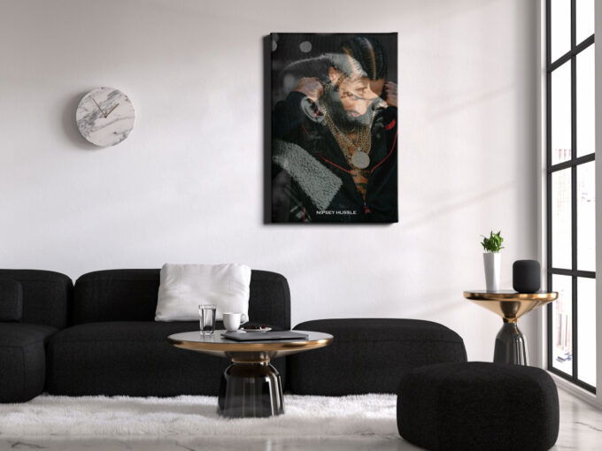 Nipsey Hussle American Rapper Unique Canvas Unique Design Wall Art Print Hand Made Ready to Hang Custom Design