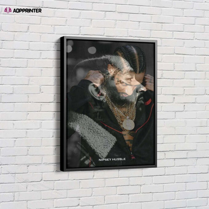 Nipsey Hussle American Rapper Unique Canvas Unique Design Wall Art Print Hand Made Ready to Hang Custom Design