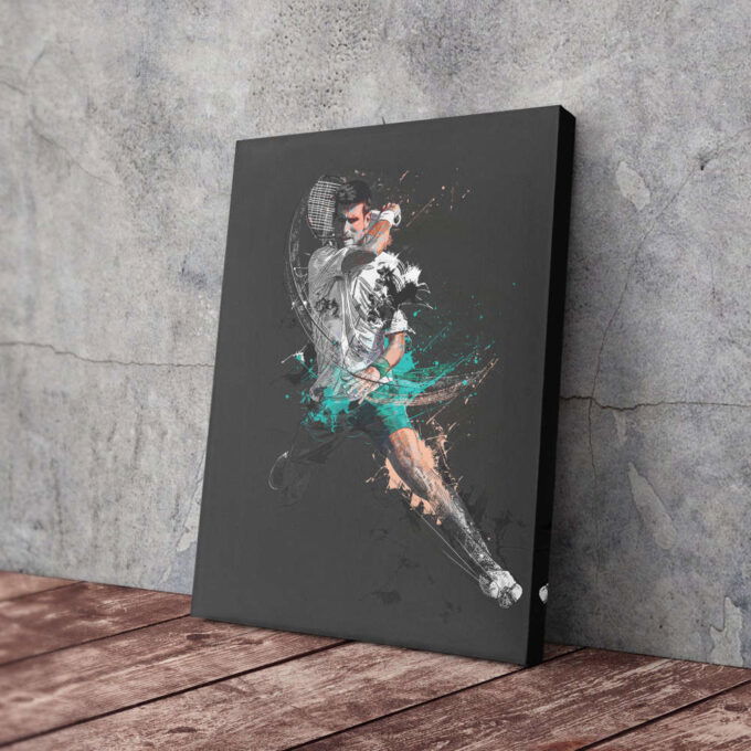Novak Djokovic Art Tennis Wall Art Home Decor Hand Made Poster Canvas Print