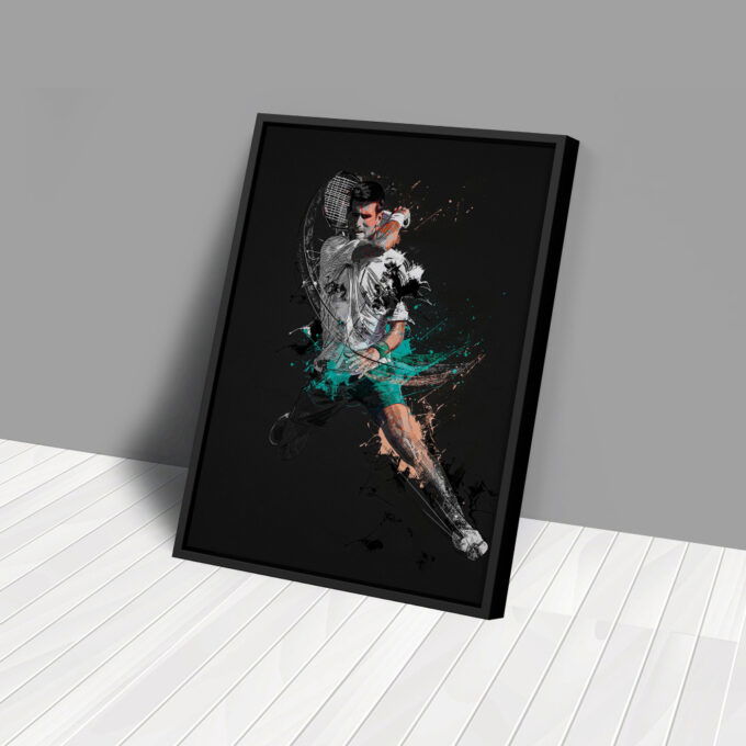 Novak Djokovic Art Tennis Wall Art Home Decor Hand Made Poster Canvas Print